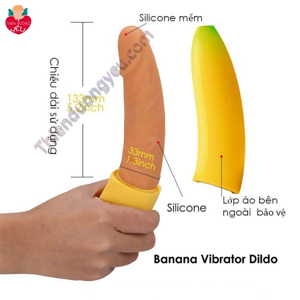   Dương Vật Giả Siêu Rung - Hình Trái Chuối Ngụy Trang Banana